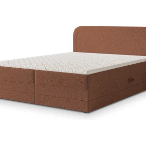 Boxspringbed ARMEL 180×200 cm Set met hoofdbord, bedbodem en matras, Terracotta