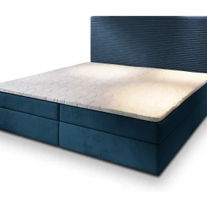 Boxspringbed GIARRO 180×200 cm Set met hoofdbord, bedbodem en matras, Blauw Boxspringbed GIARRO 180×200 cm Set met hoofdbord, bedbodem en matras, Blauw