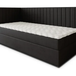 Boxspringbed ARIS 80×200 cm Set met hoofdbord, bedbodem en matras, Zwart