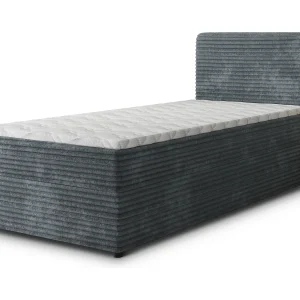 Boxspringbed PISA 90×200 cm Set met hoofdbord, bedbodem en matras, Grijs