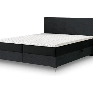 Boxspringbed TORREL 180×200 cm Set met hoofdbord, bedbodem en matras, Zwart Boxspringbed TORREL 180×200 cm Set met hoofdbord, bedbodem en matras, Zwart