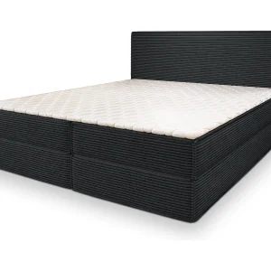 Boxspringbed PELLIO 180×200 cm Set met hoofdbord, bedbodem en matras, Zwart