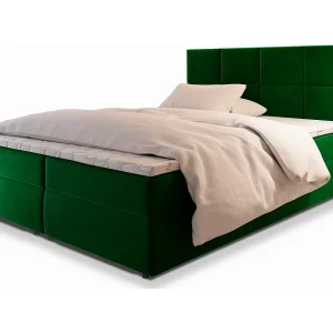 Boxspringbed LENA 180×200 cm Set met hoofdbord, bedbodem en matras, Groen Boxspringbed LENA 180×200 cm Set met hoofdbord, bedbodem en matras, Groen