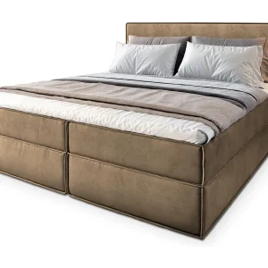 Boxspringbed PELLIO 180×200 cm Set met hoofdbord, bedbodem en matras, Beige Boxspringbed PELLIO 180×200 cm Set met hoofdbord, bedbodem en matras, Beige