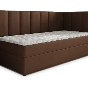 Boxspringbed BEVE 100×200 cm Set met hoofdbord, bedbodem en matras, Bruin Boxspringbed BEVE 100×200 cm Set met hoofdbord, bedbodem en matras, Bruin