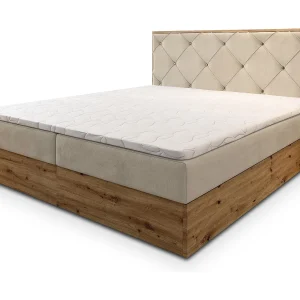 Boxspringbed FOSCO 140×200 cm Set met hoofdbord, bedbodem en matras, Beige Boxspringbed FOSCO 140×200 cm Set met hoofdbord, bedbodem en matras, Beige