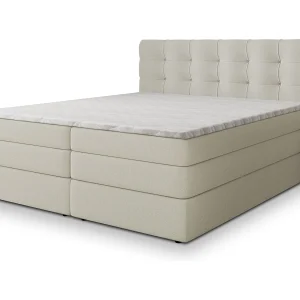 Boxspringbed AREZI 160×200 cm Set met hoofdbord, bedbodem en matras, Crème Boxspringbed AREZI 160×200 cm Set met hoofdbord, bedbodem en matras, Crème