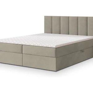 Boxspringbed MERIL 160×200 cm Set met hoofdbord, bedbodem en matras, Beige Boxspringbed MERIL 160×200 cm Set met hoofdbord, bedbodem en matras, Beige