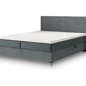 Boxspringbed TORREL 180×200 cm Set met hoofdbord, bedbodem en matras, Grijs Boxspringbed TORREL 180×200 cm Set met hoofdbord, bedbodem en matras, Grijs