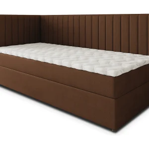 Boxspringbed ARIS 100×200 cm Set met hoofdbord, bedbodem en matras, Bruin