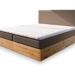 Boxspringbed VERDON 180×200 cm Set met hoofdbord, bedbodem en matras, Bruin Boxspringbed VERDON 180×200 cm Set met hoofdbord, bedbodem en matras, Bruin