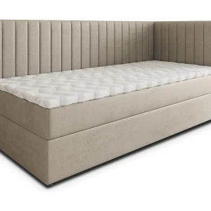 Boxspringbed ARIS 100×200 cm Set met hoofdbord, bedbodem en matras, Beige