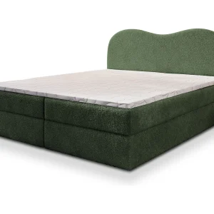 Boxspringbed FLUVIA 160×200 cm Set met hoofdbord, bedbodem en matras, Groen Boxspringbed FLUVIA 160×200 cm Set met hoofdbord, bedbodem en matras, Groen