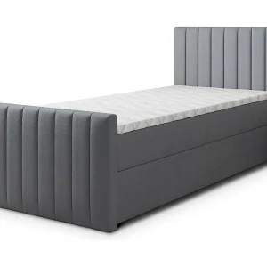 Boxspringbed ARION 100×200 cm Set met hoofdbord, bedbodem en matras, Grijs