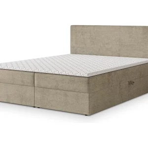 Boxspringbed NIRA 160×200 cm Set met hoofdbord, bedbodem en matras, Beige Boxspringbed NIRA 160×200 cm Set met hoofdbord, bedbodem en matras, Beige
