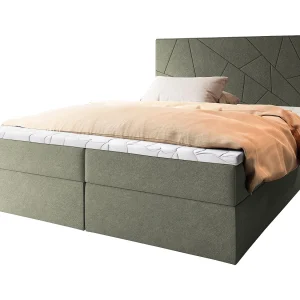 Boxspringbed MADO 180×200 cm Set met hoofdbord, bedbodem en matras, Groen Boxspringbed MADO 180×200 cm Set met hoofdbord, bedbodem en matras, Groen