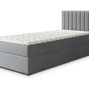 Boxspringbed BRESEL 100×200 cm Set met hoofdbord, bedbodem en matras, Grijs Boxspringbed BRESEL 100×200 cm Set met hoofdbord, bedbodem en matras, Grijs
