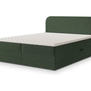 Boxspringbed ARMEL 180×200 cm Set met hoofdbord, bedbodem en matras, Groen