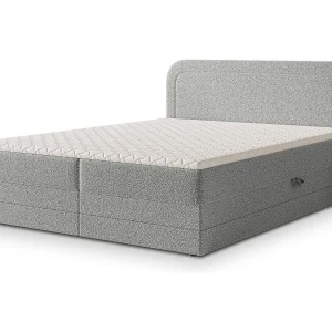 Boxspringbed ARMEL 180×200 cm Set met hoofdbord, bedbodem en matras, Lichtgrijs
