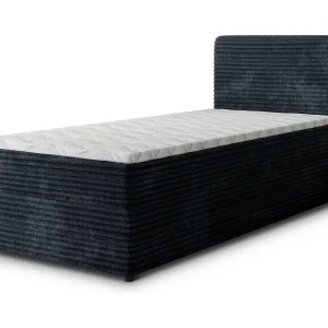 Boxspringbed PISA 80×200 cm Set met hoofdbord, bedbodem en matras, Zwart Boxspringbed PISA 80×200 cm Set met hoofdbord, bedbodem en matras, Zwart