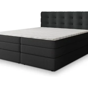 Boxspringbed AREZI 180×200 cm Set met hoofdbord, bedbodem en matras, Zwart Boxspringbed AREZI 180×200 cm Set met hoofdbord, bedbodem en matras, Zwart