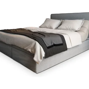 Boxspringbed ASTOR 140×200 cm Set met hoofdbord, bedbodem en matras, Lichtgrijs