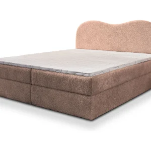 Boxspringbed FLUVIA 160×200 cm Set met hoofdbord, bedbodem en matras, Poederroze Boxspringbed FLUVIA 160×200 cm Set met hoofdbord, bedbodem en matras, Poederroze