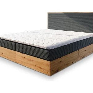 Boxspringbed VERDON 180×200 cm Set met hoofdbord, bedbodem en matras, Antracietgrijs Boxspringbed VERDON 180×200 cm Set met hoofdbord, bedbodem en matras, Antracietgrijs