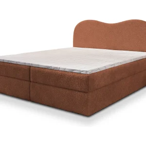 Boxspringbed FLUVIA 180×200 cm Set met hoofdbord, bedbodem en matras, Terracotta Boxspringbed FLUVIA 180×200 cm Set met hoofdbord, bedbodem en matras, Terracotta