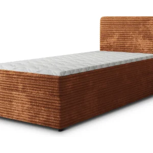 Boxspringbed PISA 80×200 cm Set met hoofdbord, bedbodem en matras, Bruin