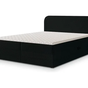 Boxspringbed ARMEL 180×200 cm Set met hoofdbord, bedbodem en matras, Zwart