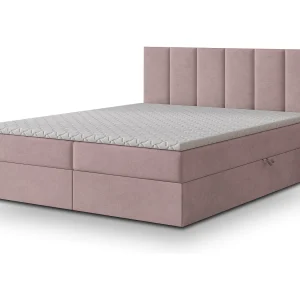 Boxspringbed MERIL 180×200 cm Set met hoofdbord, bedbodem en matras, Poederroze Boxspringbed MERIL 180×200 cm Set met hoofdbord, bedbodem en matras, Poederroze