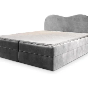 Boxspringbed FLUVIA 180×200 cm Set met hoofdbord, bedbodem en matras, Lichtgrijs Boxspringbed FLUVIA 180×200 cm Set met hoofdbord, bedbodem en matras, Lichtgrijs