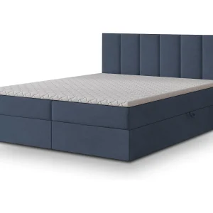Boxspringbed MERIL 160×200 cm Set met hoofdbord, bedbodem en matras, Blauw Boxspringbed MERIL 160×200 cm Set met hoofdbord, bedbodem en matras, Blauw