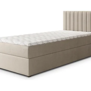 Boxspringbed BRESEL 90×200 cm Set met hoofdbord, bedbodem en matras, Beige Boxspringbed BRESEL 90×200 cm Set met hoofdbord, bedbodem en matras, Beige