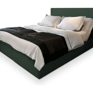 Boxspringbed MILARA 140×200 cm Set met hoofdbord, bedbodem en matras, Dennengroen Boxspringbed MILARA 140×200 cm Set met hoofdbord, bedbodem en matras, Dennengroen