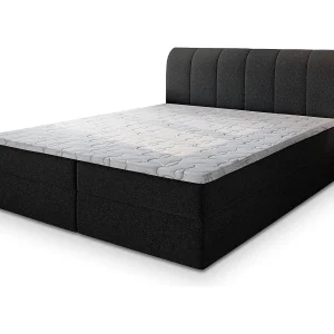 Boxspringbed CEVANO 140×200 cm Set met hoofdbord, bedbodem en matras, Zwart