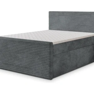 Boxspringbed NOLEN 180×200 cm Set met hoofdbord, bedbodem en matras, Antracietgrijs