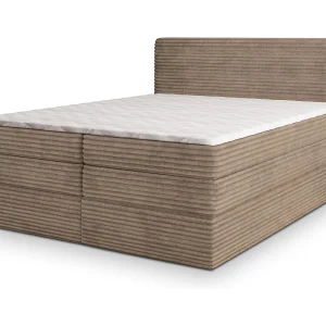 Boxspringbed LUNERA 140×200 cm Set met hoofdbord, bedbodem en matras, Beige