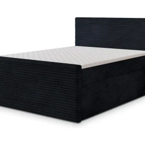 Boxspringbed NOLEN 140×200 cm Set met hoofdbord, bedbodem en matras, Zwart Boxspringbed NOLEN 140×200 cm Set met hoofdbord, bedbodem en matras, Zwart
