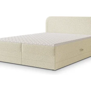 Boxspringbed ARMEL 180×200 cm Set met hoofdbord, bedbodem en matras, Crème