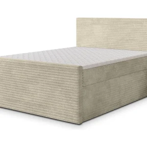 Boxspringbed NOLEN 180×200 cm Set met hoofdbord, bedbodem en matras, Crème