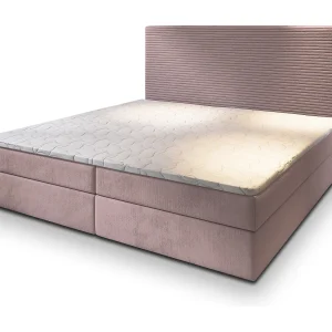 Boxspringbed GIARRO 140×200 cm Set met hoofdbord, bedbodem en matras, Poederroze Boxspringbed GIARRO 140×200 cm Set met hoofdbord, bedbodem en matras, Poederroze