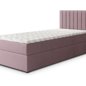 Boxspringbed BRESEL 90×200 cm Set met hoofdbord, bedbodem en matras, Poederroze Boxspringbed BRESEL 90×200 cm Set met hoofdbord, bedbodem en matras, Poederroze