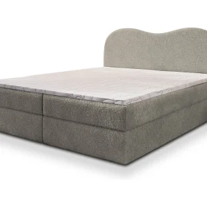 Boxspringbed FLUVIA 160×200 cm Set met hoofdbord, bedbodem en matras, Lichtgrijs Boxspringbed FLUVIA 160×200 cm Set met hoofdbord, bedbodem en matras, Lichtgrijs