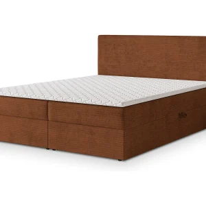 Boxspringbed NIRA 140×200 cm Set met hoofdbord, bedbodem en matras, Terracotta Boxspringbed NIRA 140×200 cm Set met hoofdbord, bedbodem en matras, Terracotta