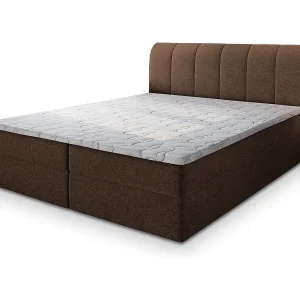 Boxspringbed CEVANO 140×200 cm Set met hoofdbord, bedbodem en matras, Bruin
