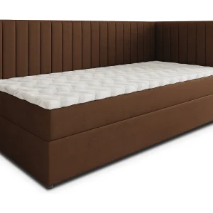 Boxspringbed ARIS 100×200 cm Set met hoofdbord, bedbodem en matras, Bruin