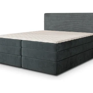 Boxspringbed MATERN 140×200 cm Set met hoofdbord, bedbodem en matras, Grijs Boxspringbed MATERN 140×200 cm Set met hoofdbord, bedbodem en matras, Grijs