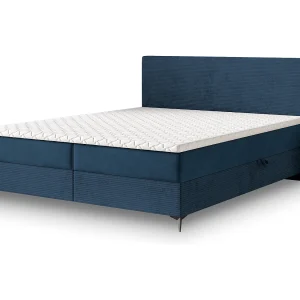 Boxspringbed TORREL 160×200 cm Set met hoofdbord, bedbodem en matras, Blauw Boxspringbed TORREL 160×200 cm Set met hoofdbord, bedbodem en matras, Blauw